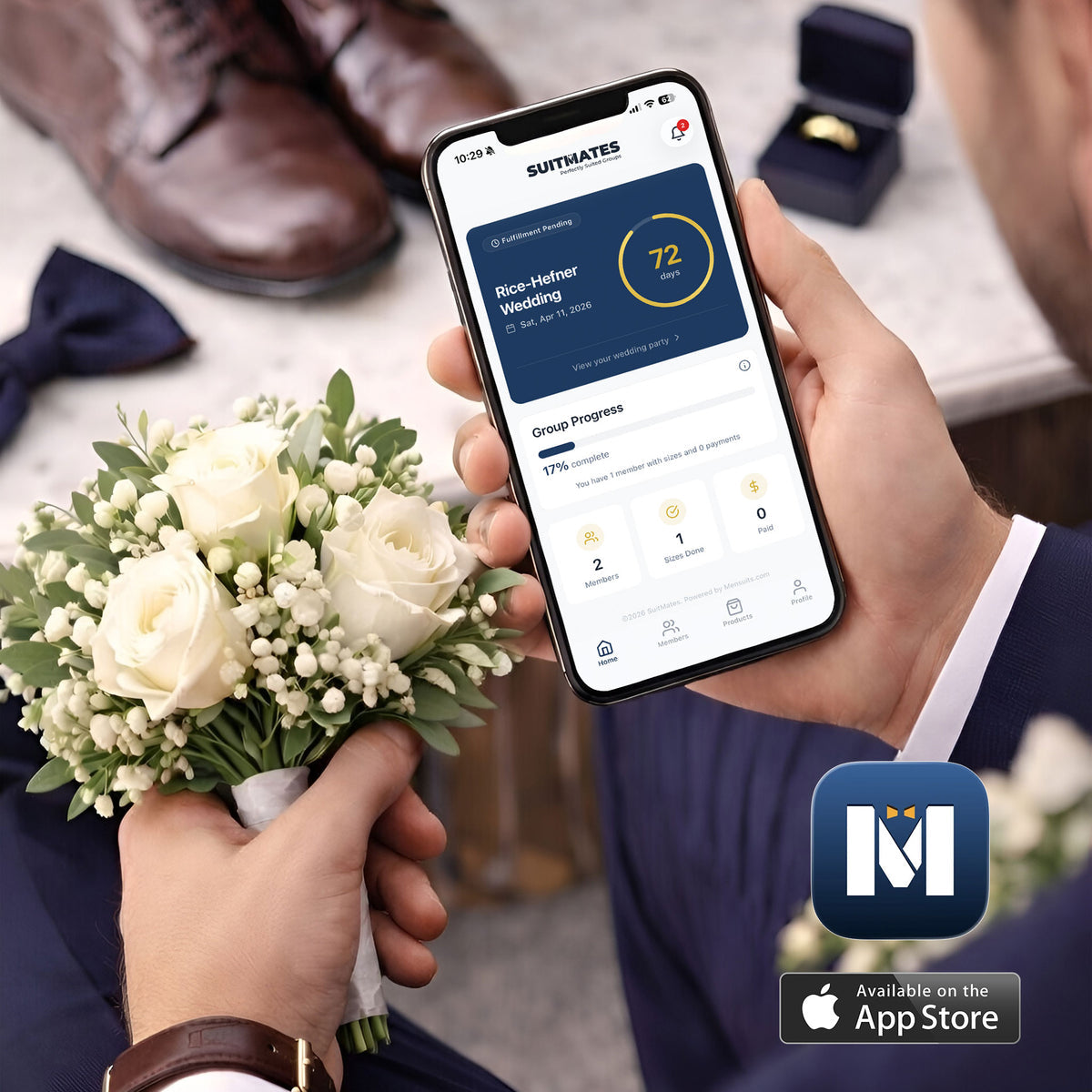 SuitMates, Giorgio’s wedding party app