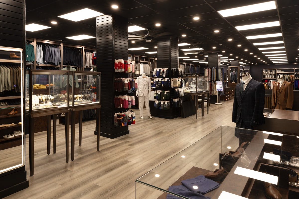 The shop floor at Giorgio Men's Wear, 704 Market St