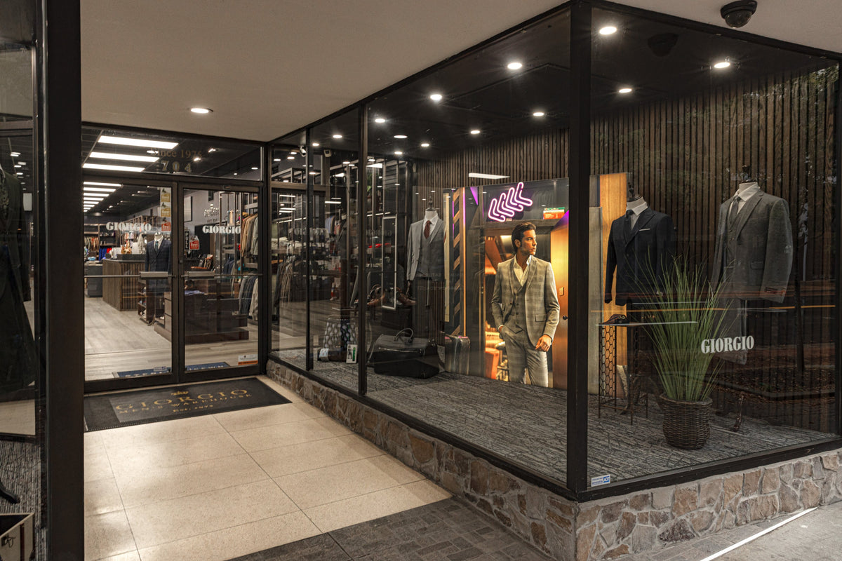The Giorgio Men's Wear storefront on Market Street
